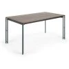 Kave Home - Table De Salle à Manger Extensible Kesia Rectangulaire 160 (220) X 90 Cm En Bois De Noyer Et Pieds En Acier Noir - Marron