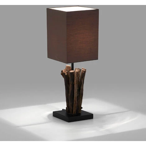 Kave Home - Lampe De Table Aurelia Gris En Bois Recyclé Et 100% Coton - Naturel 4 Kave Home - Lampe De Table Aurelia Gris En Bois Recyclé Et 100% Coton - Naturel – Image 2