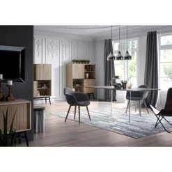 Kave Home - Table De Salle à Manger Burano Rectangulaire 180 X 90 Cm En Verre Trempé Avec Pieds En Verre - Transparent -KAVE HOME Soldes 2022 12368926 3