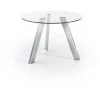 Kave Home - Table De Salle à Manger Carib Ronde Ø 110 Avec Plateau En Verre Et Pieds En Acier Chromé - Transparent 1 Kave Home - Table De Salle à Manger Carib Ronde Ø 110 Avec Plateau En Verre Et Pieds En Acier Chromé - Transparent -KAVE HOME Soldes 2022 12368935 1