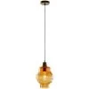 Kave Home - Suspension Covell 1 Ampoule En Verre Dépoli Et Teint De Couleur Ambré - Orange -KAVE HOME Soldes 2022 12368998 1