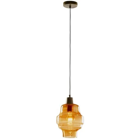 Kave Home - Suspension Covell 1 Ampoule En Verre Dépoli Et Teint De Couleur Ambré - Orange 3 Kave Home - Suspension Covell 1 Ampoule En Verre Dépoli Et Teint De Couleur Ambré - Orange