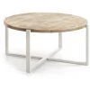 Kave Home - Table Basse Mawenzi Ronde Ø 90 Cm En Bois Massif De Manguier Et Structure En Acier Blanc - Naturel 2 Kave Home - Table Basse Mawenzi Ronde Ø 90 Cm En Bois Massif De Manguier Et Structure En Acier Blanc - Naturel -KAVE HOME Soldes 2022 12369070 1