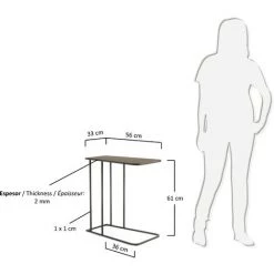 Kave Home - Table D'appoint Vinker G Rectangulaire 56 X 33 Cm De Metal Et Cobre Con Structure En Acier Noir - Cuivre 9 Kave Home - Table D'appoint Vinker G Rectangulaire 56 X 33 Cm De Metal Et Cobre Con Structure En Acier Noir - Cuivre -KAVE HOME Soldes 2022 12369073 4