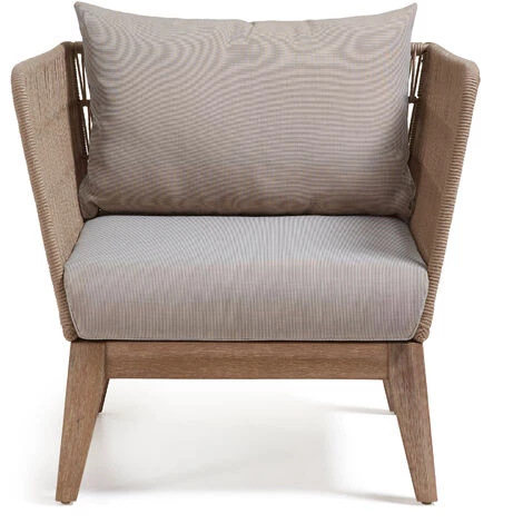 Kave Home - Fauteuil Belleny Beige Avec Accoudoirs Et Structure En Bois Massif D'eucalyptus Pour Usage Intérieur Et Extérieur - Beige 4 Kave Home - Fauteuil Belleny Beige Avec Accoudoirs Et Structure En Bois Massif D'eucalyptus Pour Usage Intérieur Et Extérieur - Beige – Image 2