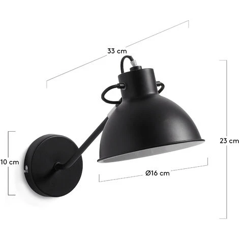 Kave Home - Applique Offelis Noir En Acier - Noir 5 Kave Home - Applique Offelis Noir En Acier - Noir – Image 3