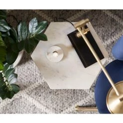Kave Home - Table D'appoint Linha Blanche Hexagonal 37 Cm En Marbre Et Pied En Acier En Doré - Cuivre 6 Kave Home - Table D'appoint Linha Blanche Hexagonal 37 Cm En Marbre Et Pied En Acier En Doré - Cuivre -KAVE HOME Soldes 2022 12369171 2