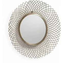 Kave Home - Miroir Mural Juicy Doré Rond Juicy Ø 65 Cm En Métal - Doré