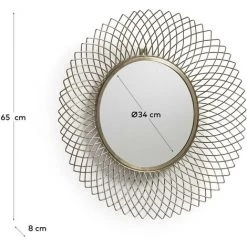 Kave Home - Miroir Mural Juicy Doré Rond Juicy Ø 65 Cm En Métal - Doré -KAVE HOME Soldes 2022 12369193 3