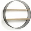 Kave Home - Étagère Murale Halie Rond Ø 80 Cm En Bois Massif De Sapin Et Structure En Acier Noir - Naturel 2 Kave Home - Étagère Murale Halie Rond Ø 80 Cm En Bois Massif De Sapin Et Structure En Acier Noir - Naturel -KAVE HOME Soldes 2022 12369225 1