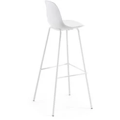 Kave Home - Tabouret De Bar Brighter Blanc 75 Cm Avec Dossier, Siège Tapissé En Polyuréthane Et Pieds En Acier Blanc - Blanc 8 Kave Home - Tabouret De Bar Brighter Blanc 75 Cm Avec Dossier, Siège Tapissé En Polyuréthane Et Pieds En Acier Blanc - Blanc -KAVE HOME Soldes 2022 12369239 3