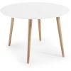 Kave Home - Table De Salle à Manger Extensible Oqui Ronde 120 (200) X 120 Cm Blanche En Mélamine Et Pieds En Bois De Hêtre - Blanc 2 Kave Home - Table De Salle à Manger Extensible Oqui Ronde 120 (200) X 120 Cm Blanche En Mélamine Et Pieds En Bois De Hêtre - Blanc -KAVE HOME Soldes 2022 12369325 1