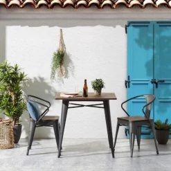 Kave Home - Chaise De Salle à Manger Malira Noir Avec Accoudoirs, Assise En Bois De Bambou Et Structure En Acier - Noir -KAVE HOME Soldes 2022 12369382 4