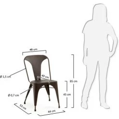 Kave Home - Chaise De Salle à Manger Malira Noir En Acier Pour Usage Intérieur Et Extérieur - Noir 11 Kave Home - Chaise De Salle à Manger Malira Noir En Acier Pour Usage Intérieur Et Extérieur - Noir -KAVE HOME Soldes 2022 12369394 5