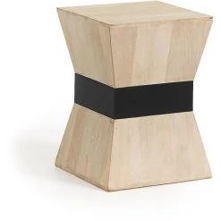 Kave Home - Table D'appoint Hover Carrée 35 X 35 Cm En Bois Massif En Manguier - Naturel