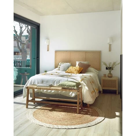 Kave Home - Applique Repcy Blanc En Bois Massif De Hêtre Et 100% Coton - Blanc 4 Kave Home - Applique Repcy Blanc En Bois Massif De Hêtre Et 100% Coton - Blanc – Image 2