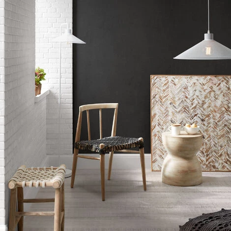 Kave Home - Repose-pieds Edgar En Bois Massif De Teck Et Assise En Corde De Coton Blanc - Naturel 4 Kave Home - Repose-pieds Edgar En Bois Massif De Teck Et Assise En Corde De Coton Blanc - Naturel – Image 2