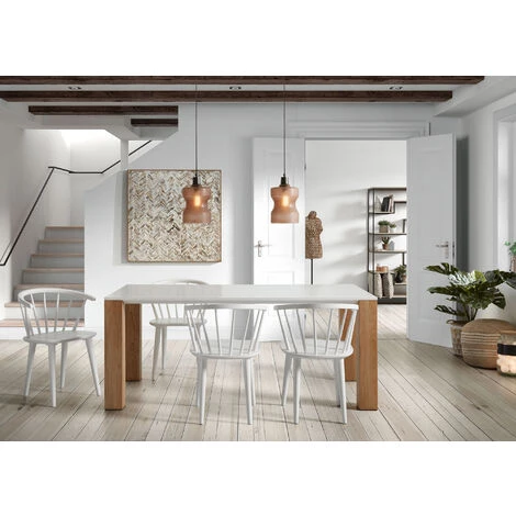 Kave Home - Chaise De Salle à Manger Trise Blanc En Bois Massif De Caoutchouc - Blanc 6 Kave Home - Chaise De Salle à Manger Trise Blanc En Bois Massif De Caoutchouc - Blanc – Image 4