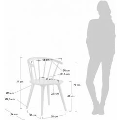 Kave Home - Chaise De Salle à Manger Trise Blanc En Bois Massif De Caoutchouc - Blanc 11 Kave Home - Chaise De Salle à Manger Trise Blanc En Bois Massif De Caoutchouc - Blanc -KAVE HOME Soldes 2022 12369595 5