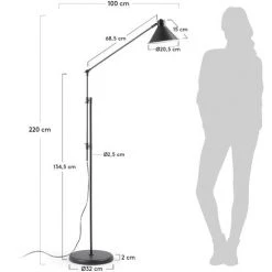 Kave Home - Lampadaire Dione Noir En Acier - Noir -KAVE HOME Soldes 2022 12369616 3