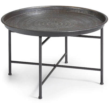 Kave Home - Table Basse Dalinea Noire Ronde Ø 65 Cm En Acier - Gris 3 Kave Home - Table Basse Dalinea Noire Ronde Ø 65 Cm En Acier - Gris