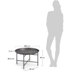 Kave Home - Table Basse Dalinea Noire Ronde Ø 65 Cm En Acier - Gris 9 Kave Home - Table Basse Dalinea Noire Ronde Ø 65 Cm En Acier - Gris -KAVE HOME Soldes 2022 12369618 4