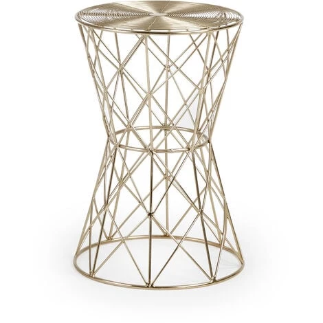 Kave Home - Table D'appoint Iode Doré Ronde Ø 33 Cm En Acier - Doré 3 Kave Home - Table D'appoint Iode Doré Ronde Ø 33 Cm En Acier - Doré