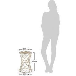 Kave Home - Table D'appoint Iode Doré Ronde Ø 33 Cm En Acier - Doré 7 Kave Home - Table D'appoint Iode Doré Ronde Ø 33 Cm En Acier - Doré -KAVE HOME Soldes 2022 12369670 3