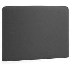 Kave Home - Tète De Lit Dyla Graphite 108 X 76 Cm En Bois Et Mousse De Polyuréthane Rembourré Avec Tissu Traitement Anti-taches Pour Lit De 90 Cm - Noir