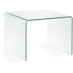 Kave Home - Table D'appoint Burano Transparent Carrée 60 X 60 Cm En Verre Trempé - Transparent