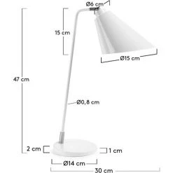 Kave Home - Lampe De Table Tipir Blanche En Acier - Blanc 7 Kave Home - Lampe De Table Tipir Blanche En Acier - Blanc -KAVE HOME Soldes 2022 12369750 3