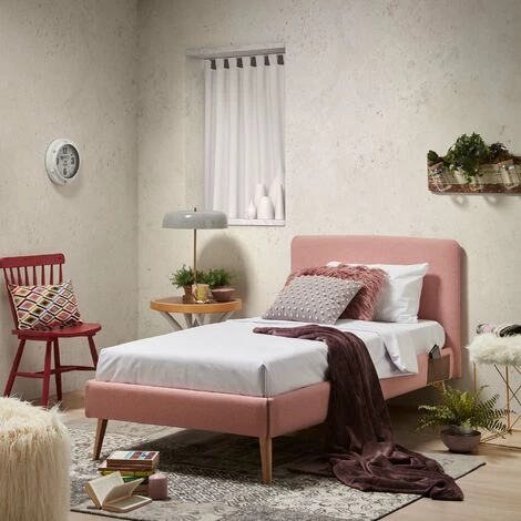Kave Home - Tète De Lit Dyla Rose 108 X 76 Cm En Bois Et Mousse De Polyuréthane Rembourré Avec Tissu Traitement Anti-taches Pour Lit De 90 Cm - Rose 4 Kave Home - Tète De Lit Dyla Rose 108 X 76 Cm En Bois Et Mousse De Polyuréthane Rembourré Avec Tissu Traitement Anti-taches Pour Lit De 90 Cm - Rose – Image 2