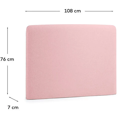Kave Home - Tète De Lit Dyla Rose 108 X 76 Cm En Bois Et Mousse De Polyuréthane Rembourré Avec Tissu Traitement Anti-taches Pour Lit De 90 Cm - Rose 5 Kave Home - Tète De Lit Dyla Rose 108 X 76 Cm En Bois Et Mousse De Polyuréthane Rembourré Avec Tissu Traitement Anti-taches Pour Lit De 90 Cm - Rose – Image 3