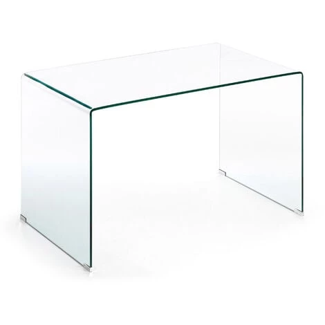 Kave Home - Bureau Burano Transparente Rectangulaire 125 X 70 Cm En Verre Trempé - Transparent 3 Kave Home - Bureau Burano Transparente Rectangulaire 125 X 70 Cm En Verre Trempé - Transparent