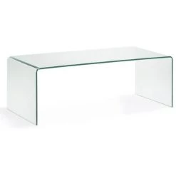 Kave Home - Table Basse Burano Transparent Rectangulaire 110 X 50 Cm En Verre Trempé - Transparent