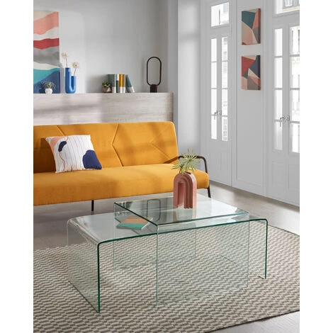 Kave Home - Table Basse Burano Transparent Rectangulaire 110 X 50 Cm En Verre Trempé - Transparent 5 Kave Home - Table Basse Burano Transparent Rectangulaire 110 X 50 Cm En Verre Trempé - Transparent – Image 3