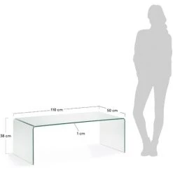 Kave Home - Table Basse Burano Transparent Rectangulaire 110 X 50 Cm En Verre Trempé - Transparent 9 Kave Home - Table Basse Burano Transparent Rectangulaire 110 X 50 Cm En Verre Trempé - Transparent -KAVE HOME Soldes 2022 12369794 4