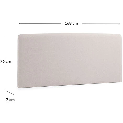Kave Home - Tète De Lit Dyla Beige 168 X 76 Cm En Bois Et Mousse De Polyuréthane Rembourré Avec Tissu Traitement Anti-taches Pour Lit De 150 Cm - Beige 5 Kave Home - Tète De Lit Dyla Beige 168 X 76 Cm En Bois Et Mousse De Polyuréthane Rembourré Avec Tissu Traitement Anti-taches Pour Lit De 150 Cm - Beige – Image 3
