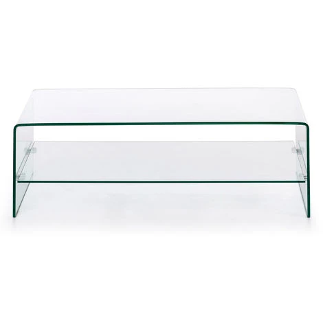 Kave Home - Table Basse Burano Transparent Rectangulaire 110 X 50 Cm En Verre Trempé Avec Plateau - Transparent 4 Kave Home - Table Basse Burano Transparent Rectangulaire 110 X 50 Cm En Verre Trempé Avec Plateau - Transparent – Image 2