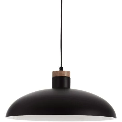 Kave Home - Suspension Gotram Noir 1 Ampoule En Acier Et Bois - Noir 3 Kave Home - Suspension Gotram Noir 1 Ampoule En Acier Et Bois - Noir