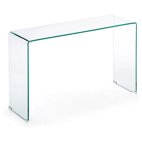 Kave Home - Console Burano Transparent Rectangulaire 125 X 78 Cm En Verre Trempé - Transparent 3 Kave Home - Console Burano Transparent Rectangulaire 125 X 78 Cm En Verre Trempé - Transparent