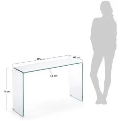 Kave Home - Console Burano Transparent Rectangulaire 125 X 78 Cm En Verre Trempé - Transparent 9 Kave Home - Console Burano Transparent Rectangulaire 125 X 78 Cm En Verre Trempé - Transparent -KAVE HOME Soldes 2022 12369848 4