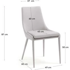 Kave Home - Chaise De Salle à Manger Davi Perle En Polyuréthane Et Pieds En Acier Recouverts - Beige 9 Kave Home - Chaise De Salle à Manger Davi Perle En Polyuréthane Et Pieds En Acier Recouverts - Beige -KAVE HOME Soldes 2022 12369886 4