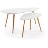 Kave Home - Lot En 2 Tables D'appoint Kirb Blanc Oval 116 X 45 / 75 X 40 Cm Avec Pieds En Bois Massif De Chêne - Blanc 2 Kave Home - Lot En 2 Tables D'appoint Kirb Blanc Oval 116 X 45 / 75 X 40 Cm Avec Pieds En Bois Massif De Chêne - Blanc -KAVE HOME Soldes 2022 12369900 1
