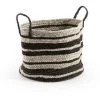 Kave Home - Panier Saht Gris Clair Et Noir En Jute - Naturel -KAVE HOME Soldes 2022 12369907 1
