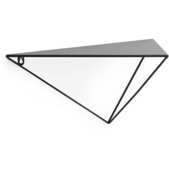 Kave Home - Étagère Murale Teg Triangulaire 40 X 20 cm En Acier Noir - Noir