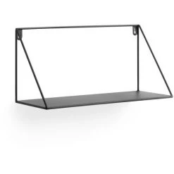 Kave Home - Étagère Murale Teg Triangulaire 40 X 20 cm En Acier Noir - Noir