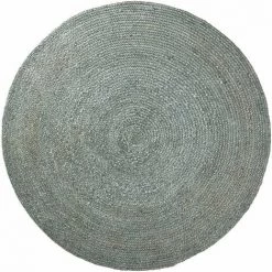 Kave Home - Tapis Doc Turquoise Rond Ø 150 Cm En Jute Naturel - Turquoise