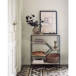 Kave Home - Étagère Push 80 X 93,5 Cm En Bois Massif De Manguier Et Structure En Acier Noir - Naturel 8 Kave Home - Étagère Push 80 X 93,5 Cm En Bois Massif De Manguier Et Structure En Acier Noir - Naturel -KAVE HOME Soldes 2022 12369950 3