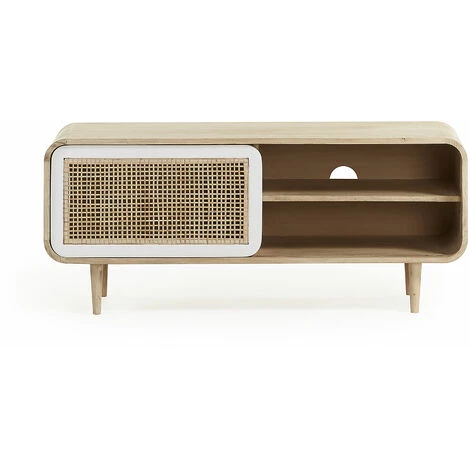 Kave Home - Meuble TV Gerald 120 X 50 Cm Avec Porte En Bois Massif De Manguier - Naturel 4 Kave Home - Meuble TV Gerald 120 X 50 Cm Avec Porte En Bois Massif De Manguier - Naturel – Image 2